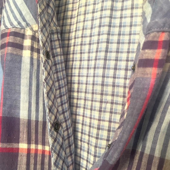 FDJ Plaid Snap Shirt Size 8 - Picture 4 of 6